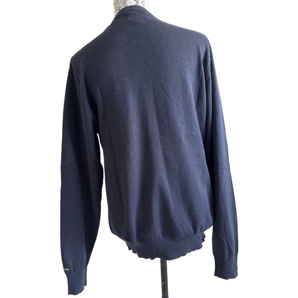 Ben Sherman Men's Argyle Sweater V neck sweater Size 3L Black/ White, golf - Picture 6 of 12